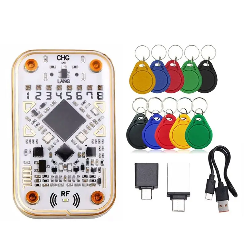 fedi-chameleon-ultra-rfid-smart-chip-reader-5xuid-cuid-keychain-smart-card-emulator-125k-1356m-ic-id-card-decode