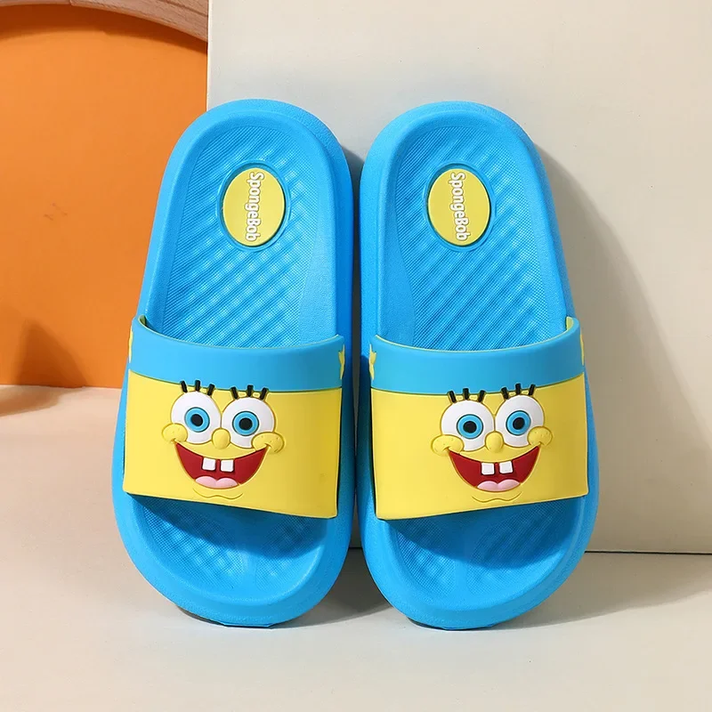 SpongeBob Patrick Star Slippers Cartoon Summer Beach Slides Boy Girl Bathroom Home Anti-Skid Flat Shoes Outdoor Sandals