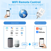 Tuya Smart Plug Zigbee 3.0 EU 16A / 20A With Power Monitor Smart Life Wireless Smart Socket Work With Alexa Google Home Alice