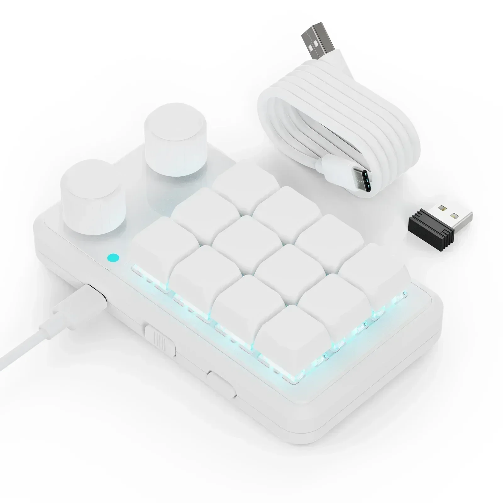 2.4G Wireless Macropad Macro Mechanical Keyboard Custom RGB Mini 2 Knob 12 Keys Programmable Switch DIY Hot Swap Designer Office image 3