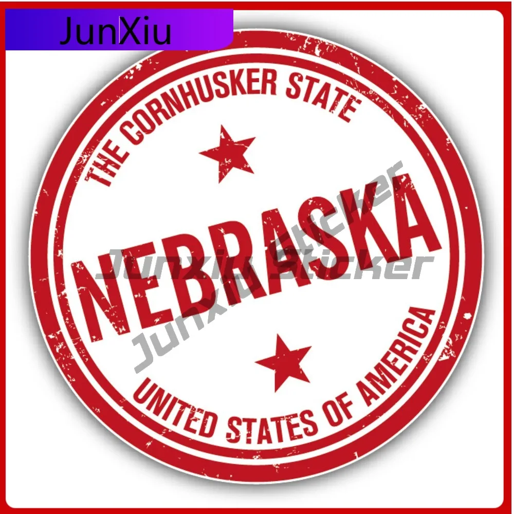 

Nebraska Usa State Creative Sticker Stamp Car Decal Bumper Stickers Cool Style Bumper Use For Car Wind Car Accessories Scratc