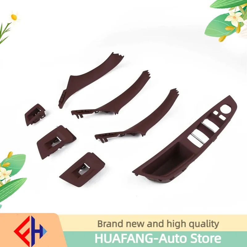 Original 51417261929 Red-brown Lhd Car Interior Inner Door Handle Panel Pull Trim Cover Fit For 525d Xdrive 530d 51417261954