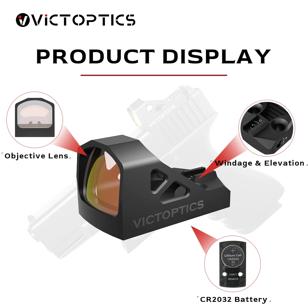 VictOptics SRD 1x16x20 Red Dot Sight,MAG Footprint Compatible With RM_S/RM_Sc/RM_Sx,Made of 7075-T6 Aluminum,Auto Light Sensor