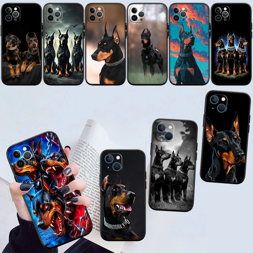 HU16 Dobermann Dog Phone Case for Samsung Galaxy M06 M15 M16 M35 M55 M56 A36 A42 A50 A50S A51 A52 A32 A33