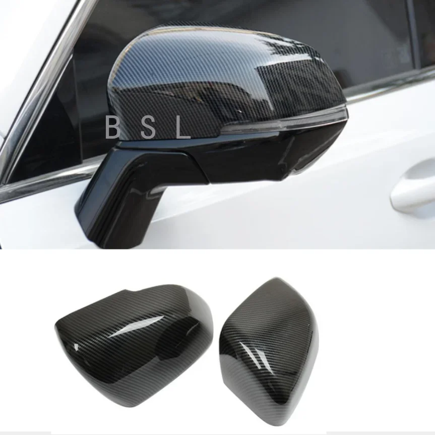 

Side Door Rear View Mirrors Covers Trim Carbon Fiber Pattern Car Accessories 2Pcs For Haval Jolion 2021 Chrome ABS