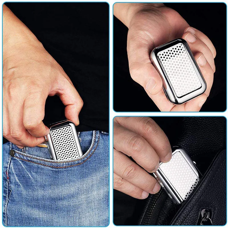Portable Ashtray Stainless Steel Pocket Mini Ashtray With Lid Cigarette Ashtray Metal Container For Smoking Home Outdoor Travel