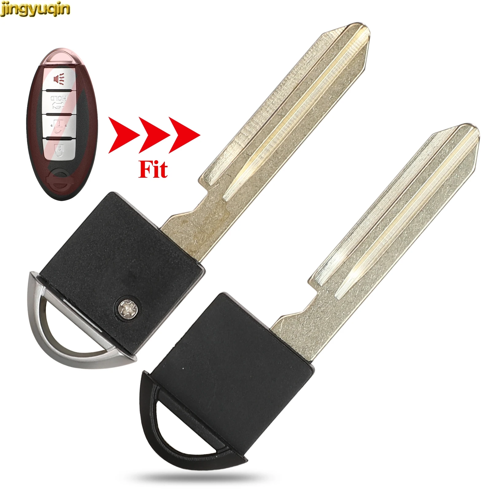 

Jingyuqin 10pcs Valet Car Key Emergency Insert Uncut Blade For Nissan Infiniti Alitma Armada Cube EX35 M35 M45 2006-2011