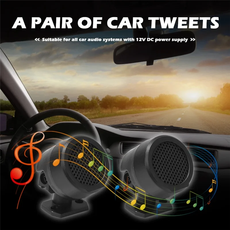 A37T-4Pair 91Db Automotive Audio Speakers 12V 500W Super Power Audio Sound Loud Black Dome Car Tweeters Speaker