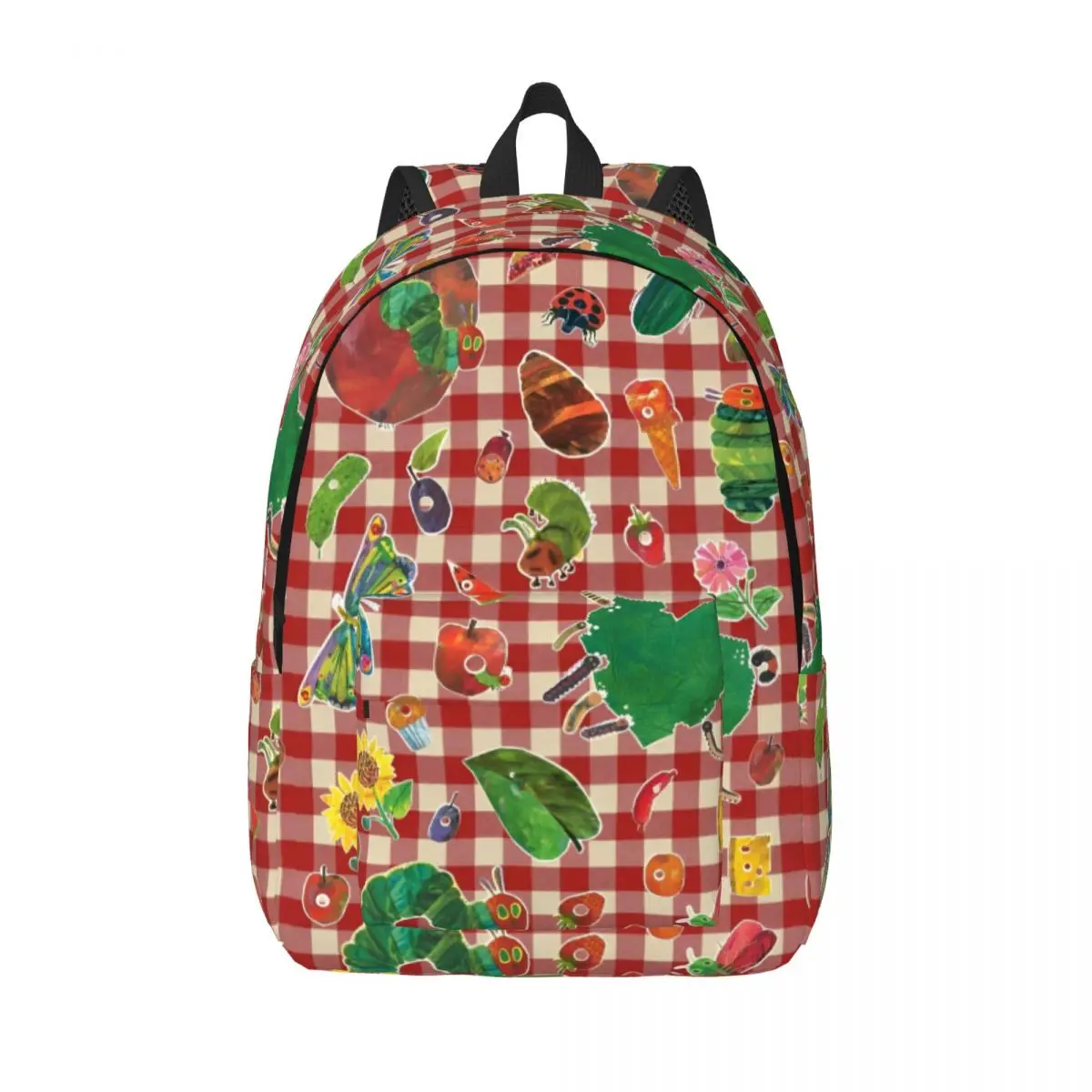 The Very Hungry Caterpillars Strawberry Teenage Backpack Gift Student Work Cartoon Book Daypack Men Women College Shoulder Bag