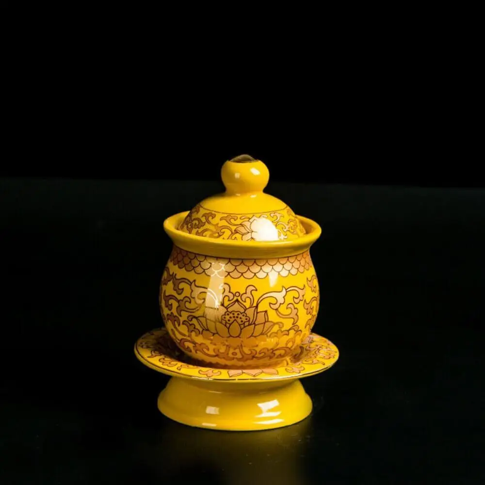 

1pc 14cm Buddhist Buddha Lotus Water Supply Cup Purification Water Cup Holy Cup