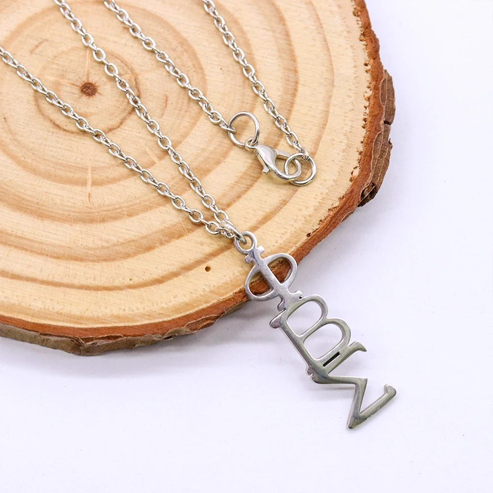 High Quality Stainless Steel Cut Out Fraternity Greek Letter Phi Beta Sigma Necklace Jewelry for Gift