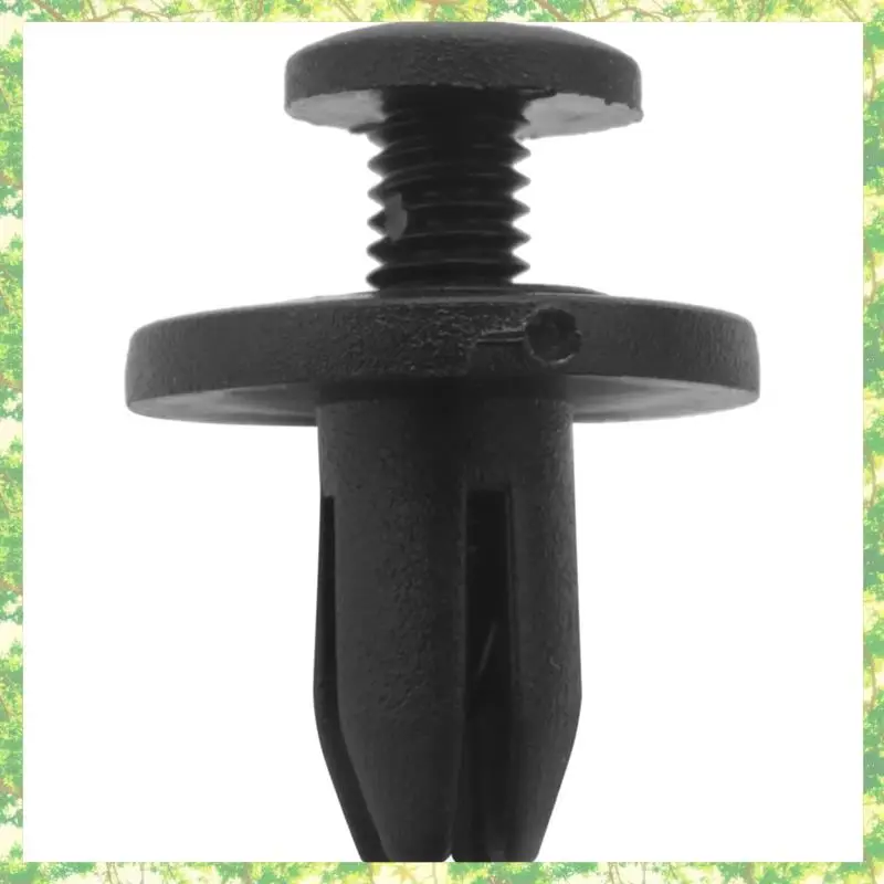 

T84C-200Pcs 6Mm Plastic Push Type Rivet Bumper Pin Clips