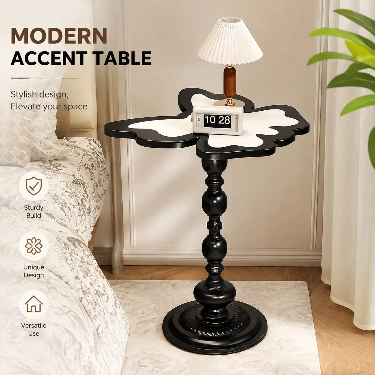 Butterfly-Themed Side Table for Living Room, Balcony, or Bedroom – Decorative Floor Table with Artistic Sculptural Design