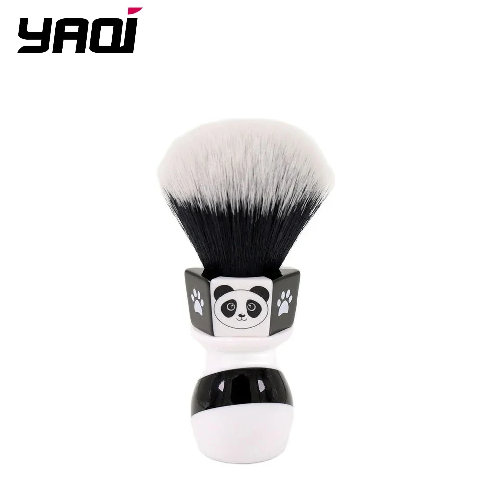 YAQI 24mm Panda Tuxedo Knot Shaving Brush for Men Henry Hakamaki High-Quality Mens Grooming Essential