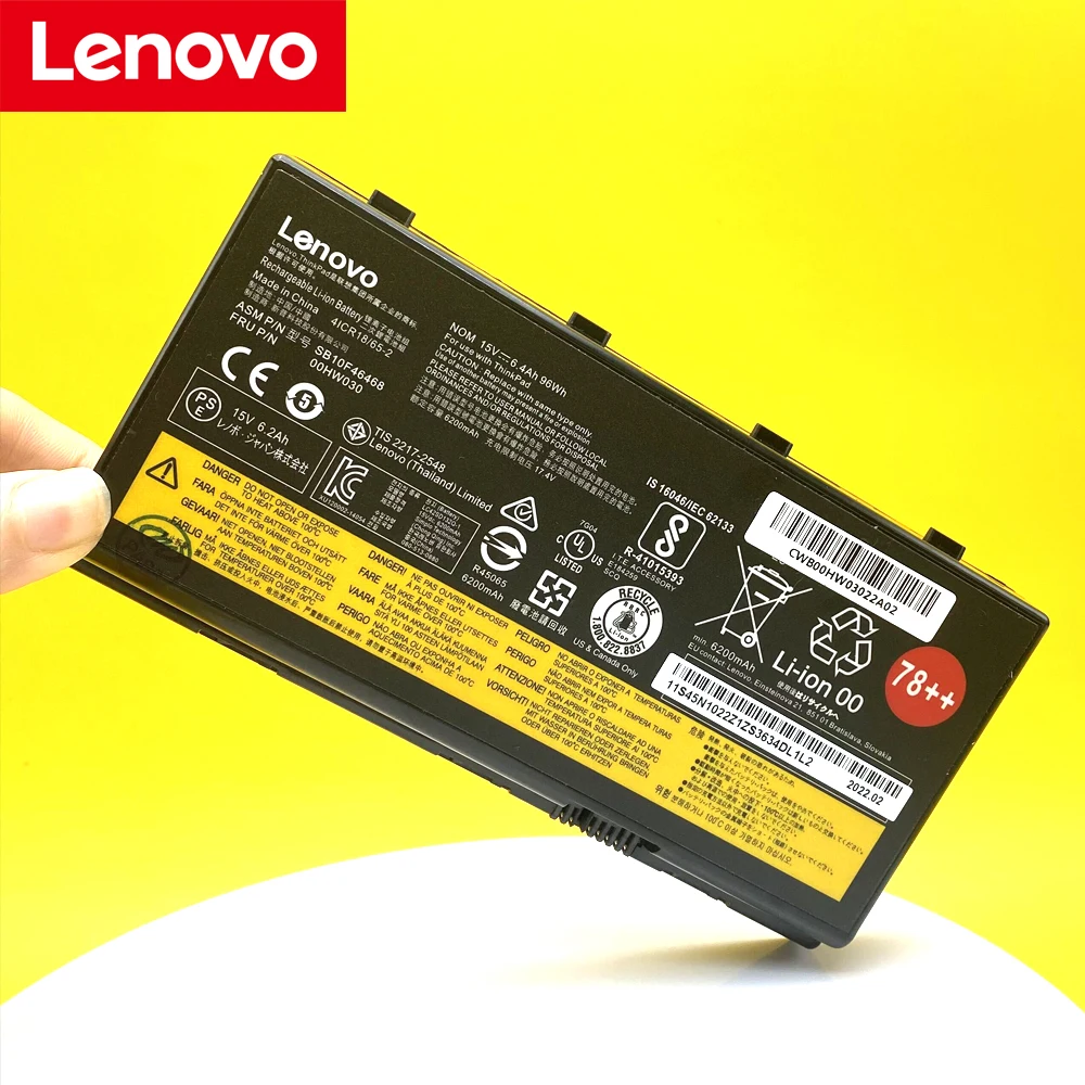 Imagem -04 - Nova Bateria do Portátil Original para Lenovo Thinkpad P70 P71 P72 00hw030 Sb10f46468 01av451