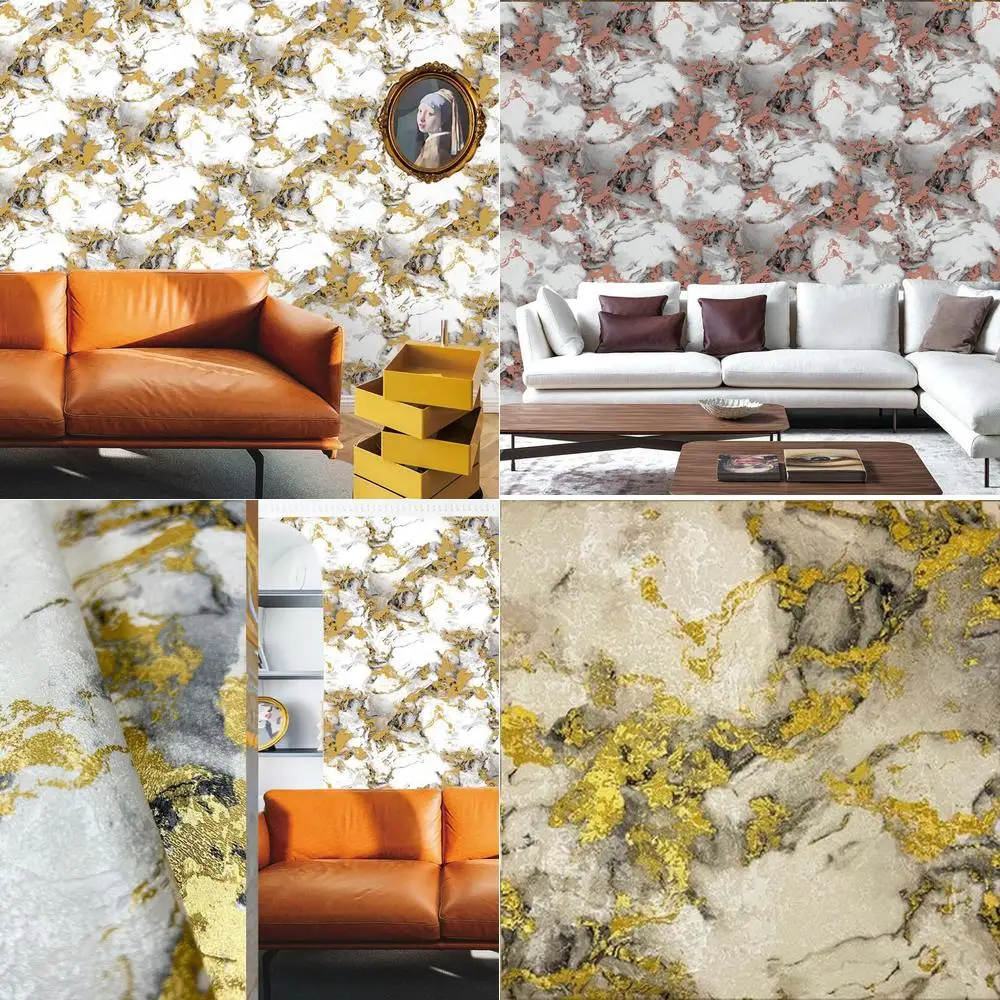 3D خمر الرخام نمط غرفة المعيشة خلفية خلفية فندق مطعم شركة الاستقبال فو اليشم ورق الحائط الصانع #1