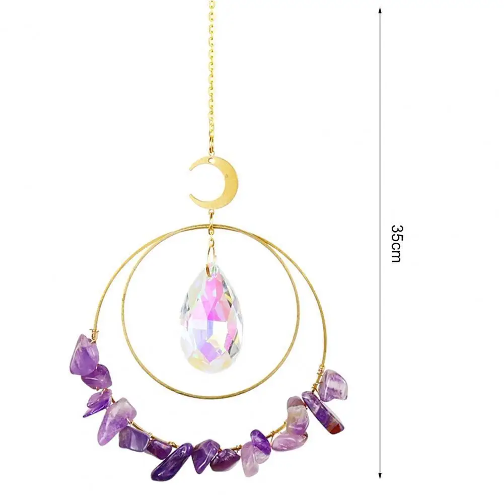 Wind Chinne Crystal Wind Chime Garden Wind Chime Stone Wind Chime Amethyst Sun Catcher Rainbow Pendant