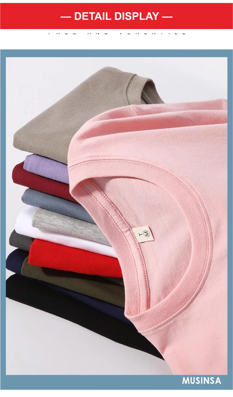 100% Cotton T-shirt Custom Logo Print Image Men and Women Clothes Diy Enterprise Embroidery Team Culture Short Sleeved Tops