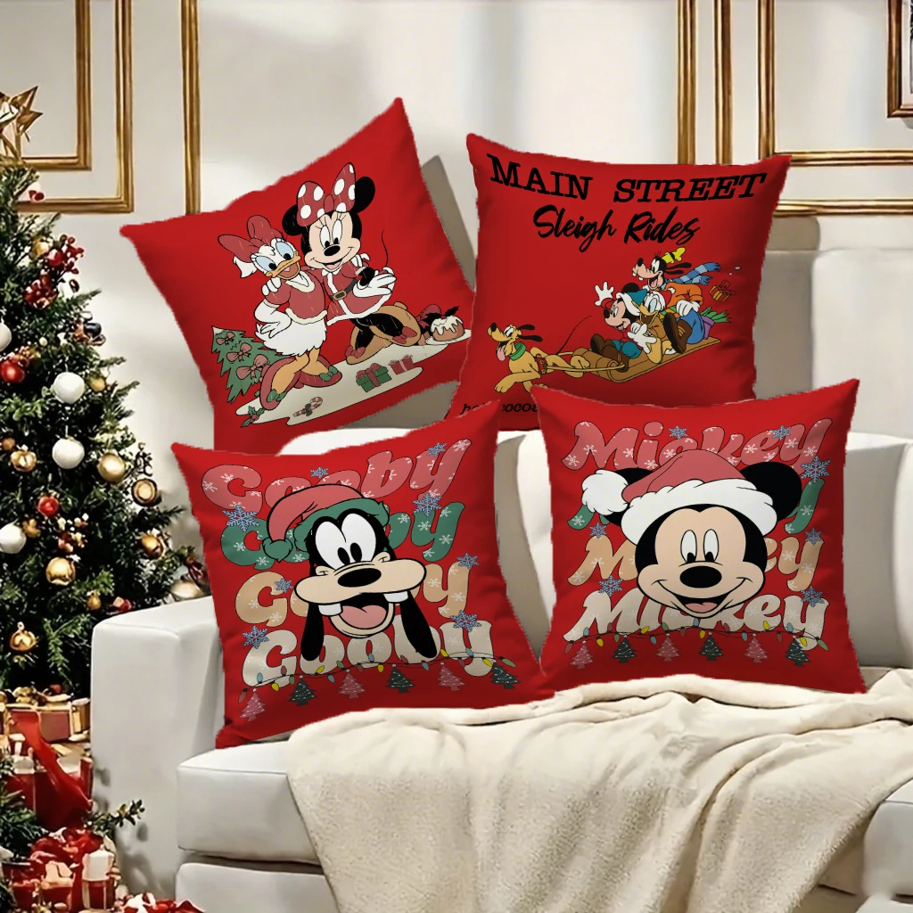 Микки и Минни присоединяют руки с Дональдом Даком, Рождественская версия комплекта подушек «Ода к радости»