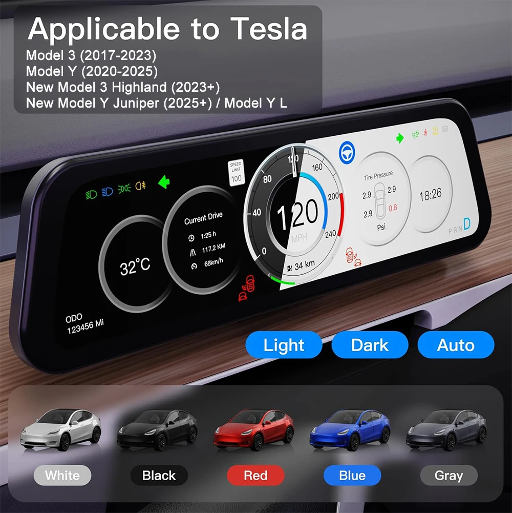 Für Tesla New Gen 2 9,6 Zoll Instrumentenanzeige Modell Y 3 YL Totwinkel-Warnung OTA-Update Neues Modell 3 Neues Y Juniper Armaturenbrett – Detail 8
