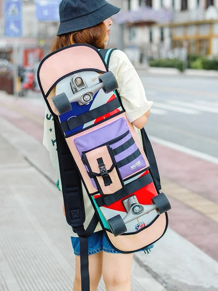 

Double warping board skateboard bag, double shoulder big fish board special land surfboard outdoor sports storage bag