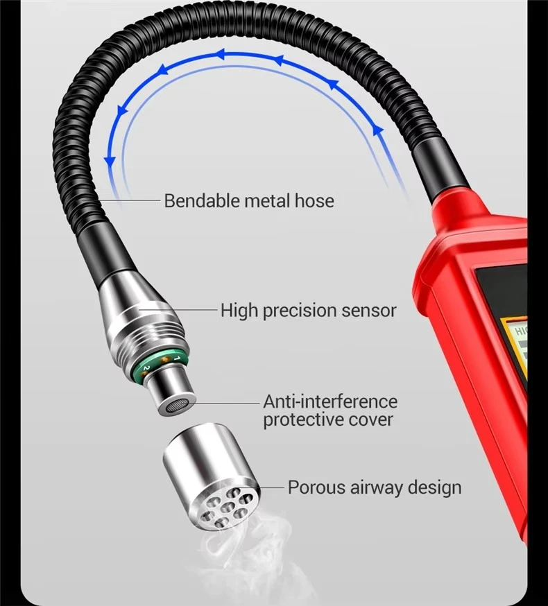 

GN803 Handheld Leak Detector Methane Combustible Testers Portable Concentration Analyzer Meter Leakage Tools