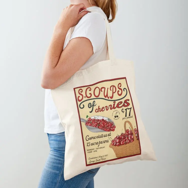 

S.COUPS OF CHERRIES (S.coups vintage inspired poster) Tote Bag Candy bags Canvas university shopper bag