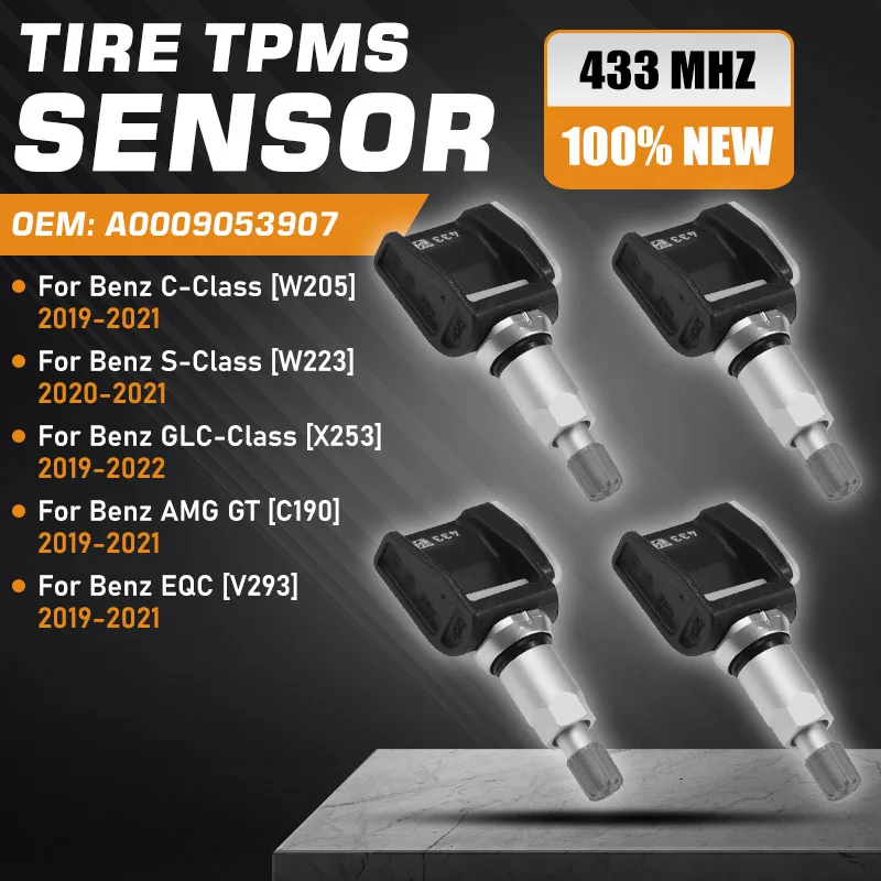 

Car Tire Pressure Monitor Sensor For Mercedes-Benz C-Class W205 TPMS Mercedes-Benz GLC X253 Mercedes-Benz S-Class W223 2019-2021