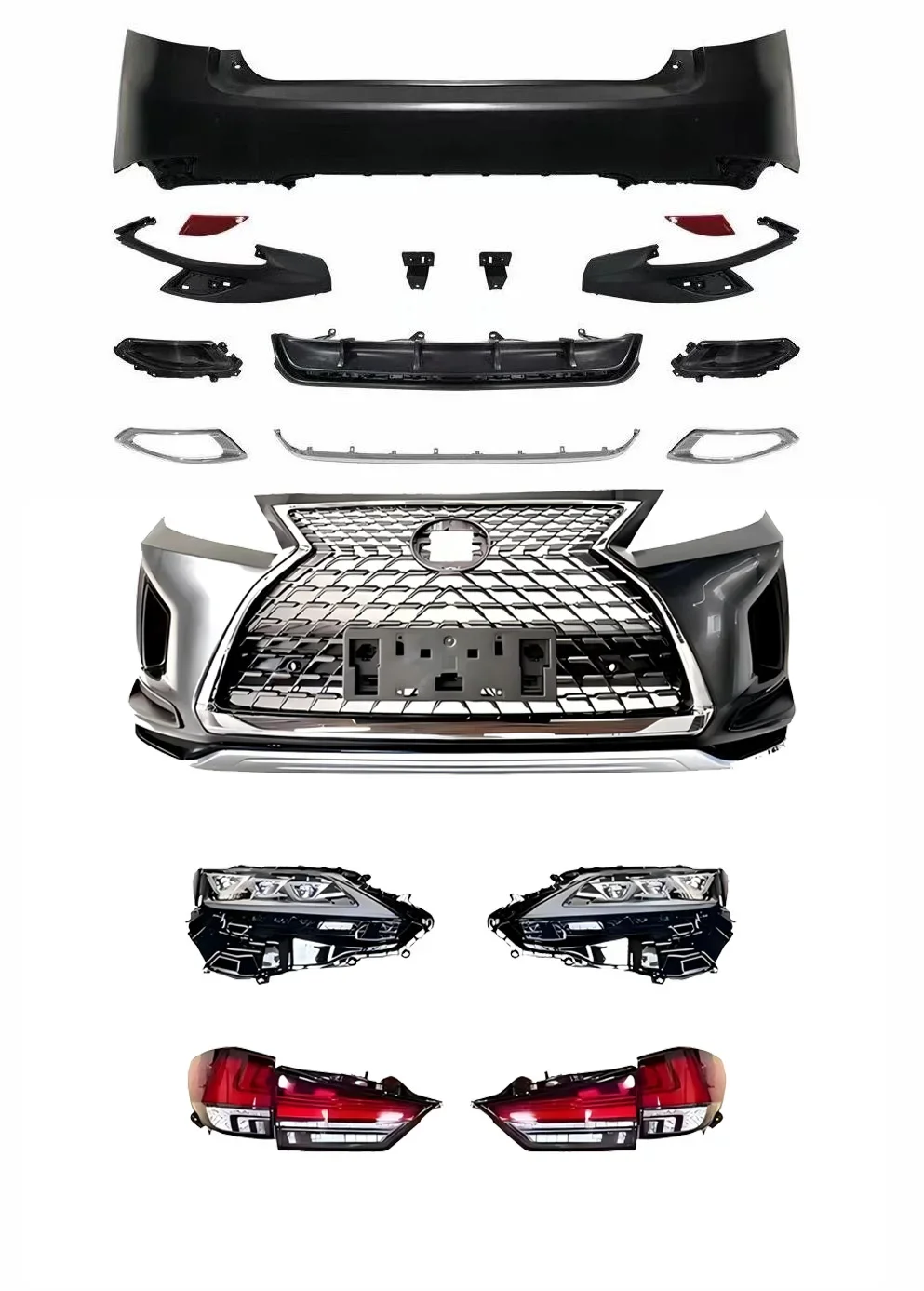 

Лидер продаж с фабрики, горячая распродажа Bodykit для RX270 RX300 Rx350 2009-2015, обновление до 2020, оригинальный стиль, светодиодная фара для лица