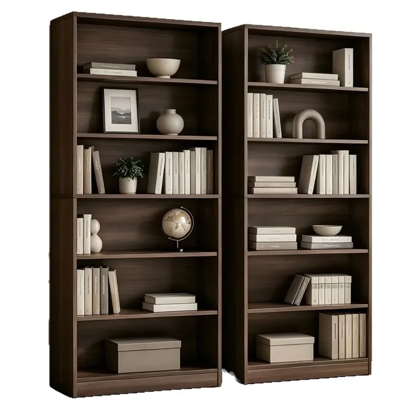 Narrow Open Bookshelf Multi Tier Floor Storage Cabinet Simple Living Room Display Side Unit for Home Organization