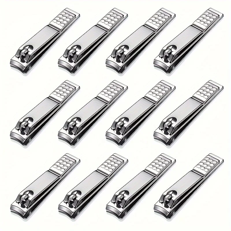 

12Pcs Stainless Steel Nail Clipper Set for Women and Men - Fingernail and Toenail Cutter