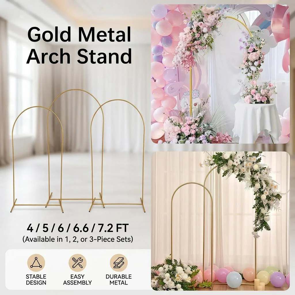 gold-wedding-arch-stand-4ft-5ft-6ft-66ft-72ft-party-decor-balloon-arch-frame-backdrop-holder-bracket-for-birthday-baby