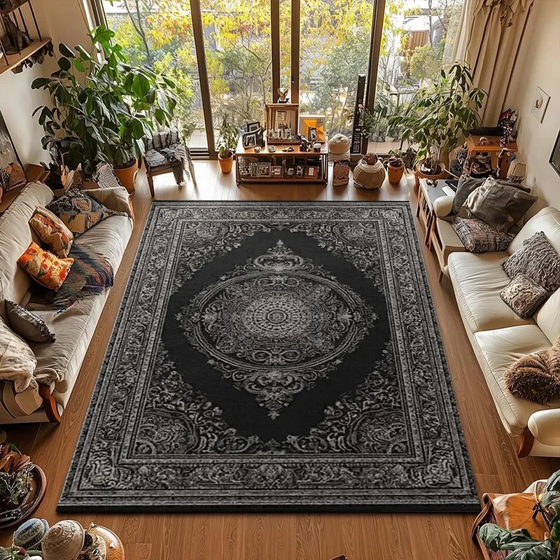 RAKKS ريترو الفارسي نمط هندسي المنزل الحمام الكلمة حصيرة غرفة المعيشة سجادة كبيرة غرفة الطعام دراسة أريكة السرير السجاد.