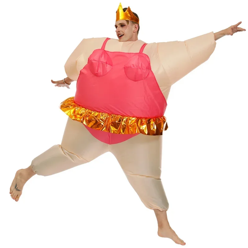 Adult Inflatable Balet Halloween Costume For Woman Man Ballerina Cosplay Blow Up Fancy Dress Christmas Party Costumes