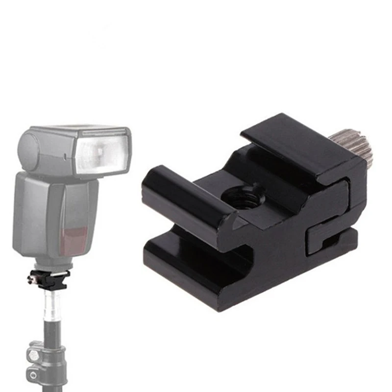 Hot Shoe Flash Bracket Camera Metal Cold Shoe Mount Adapter With 1/4 Tripod Screw For Light Stand Tripod Holder
