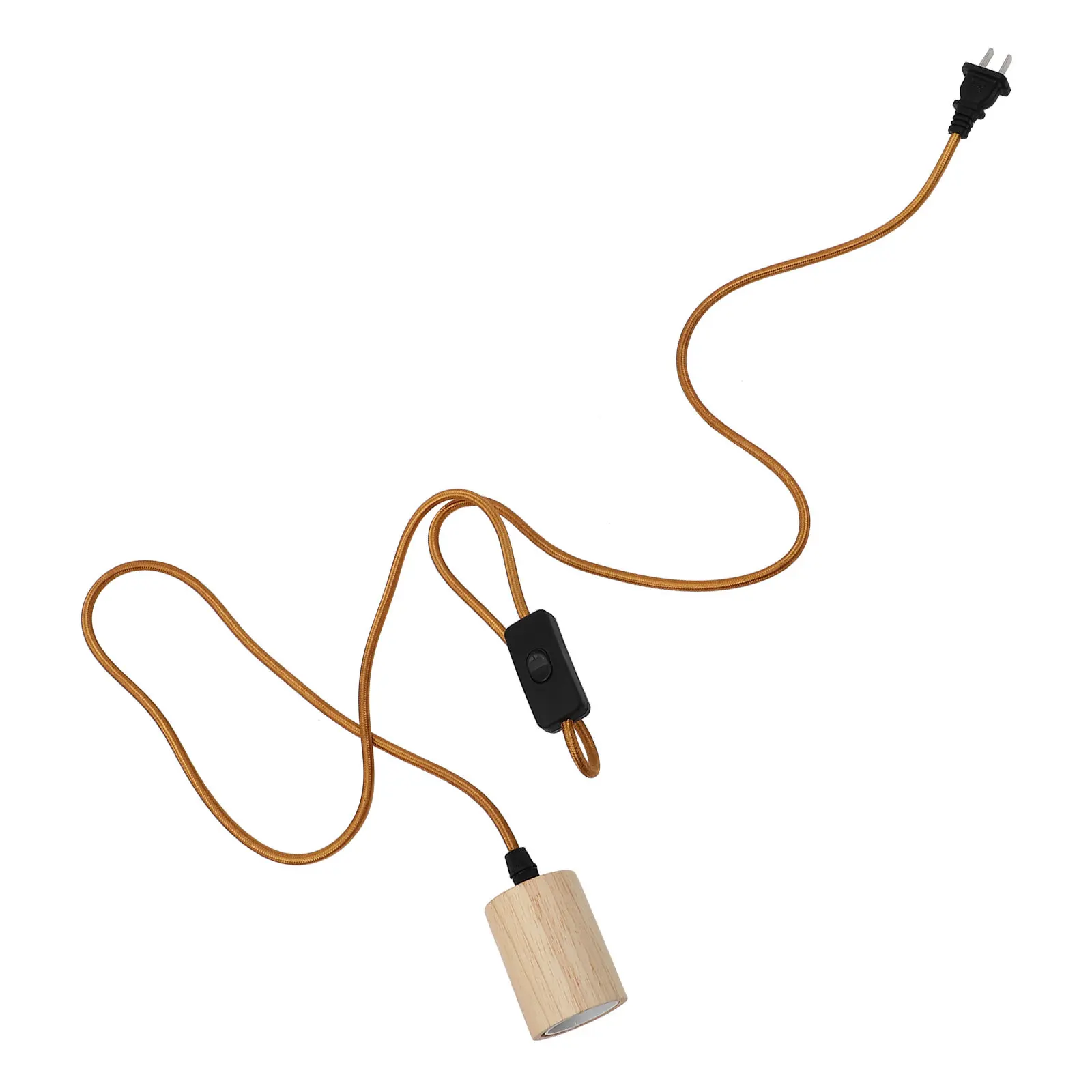 E26 E27 Pendant Light Cord Vintage Adjustable Rope Hanging Lamp Holder for Bedroom Restaurant Hotel