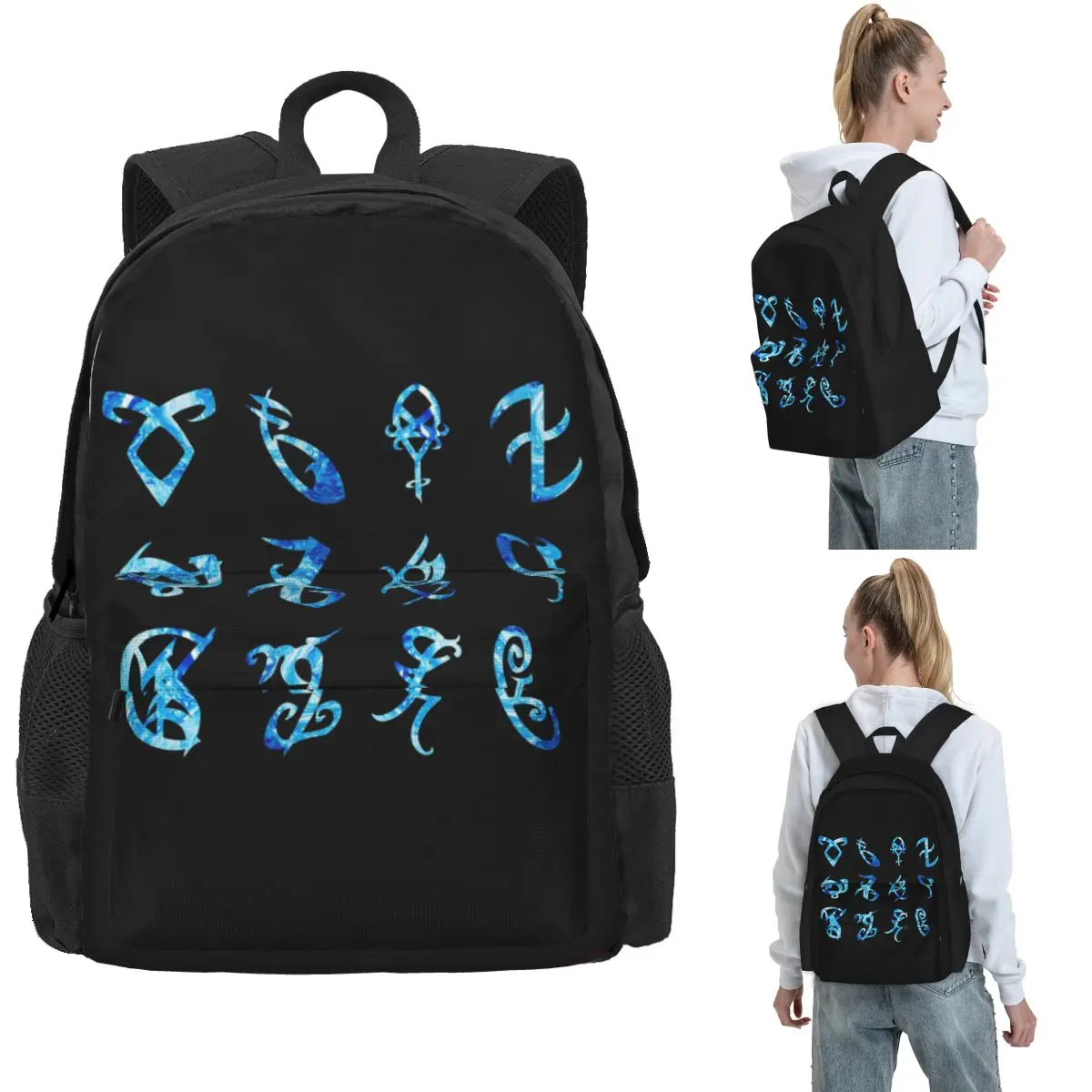 

Shadowhunters Rune Backpack Hot Sale Daypack Large Capacity Children BookBag School Bag Shoulder Bags for Men Women