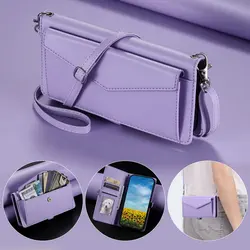 A17 A16 A36 A56 A55 A35 5G Luxury Case Crossbody Leather Coque for Samsung Galaxy A56 A 35 A25 A15 A05 A06 A26 56 Wallet Cover