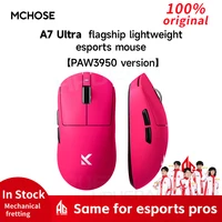 MCHOSE A7 Pro Ratón Ultra Inalámbrico Tri-Mode Gaming E-sports Mouse PAW3950 Ligero 42000dpi 8K Ergonomía de bajo retardo 500mAh