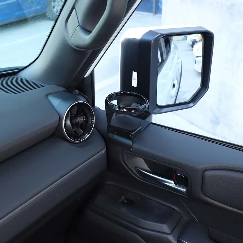 

For Toyota Prado 2024+ model inner door panel upper edge water cup holder Water cup holder on door panel Carbon steel (co-pilot)