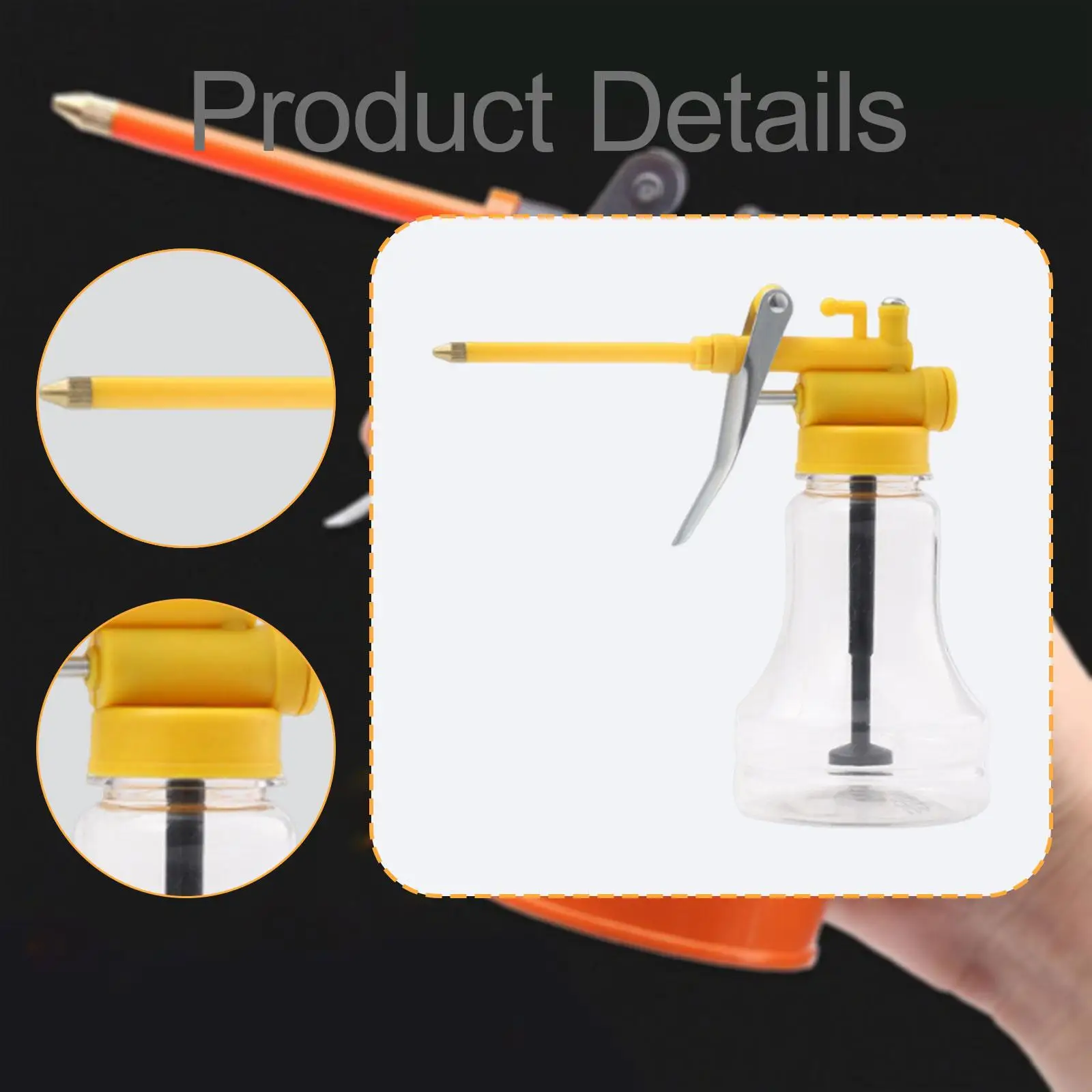 Manual Oiling Bottle Multipurpose 250ml Sturdy Hand Pump Oil Can Industrial Lubrication Tool for Garage Use