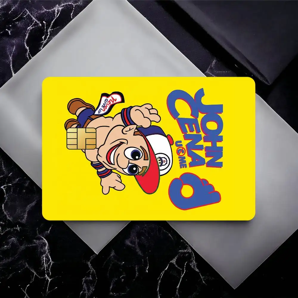 Wrestler J-John Cena Credit Card Skin Stickers for Bank Card Bus Metro Card Sticker Waterproof Gift