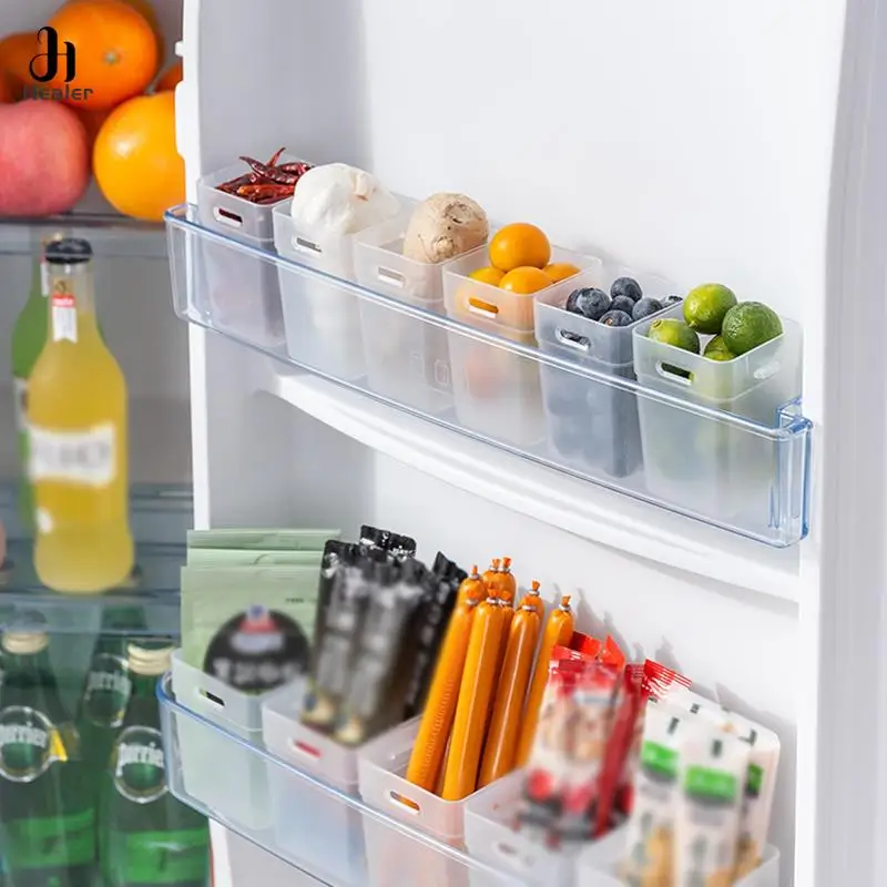 2pcs Refrigerator Storage Box Sorting Storage Box Kitchen Food Seasoning Storage Box Makeup Organizer Boxes Kitchen Accessories