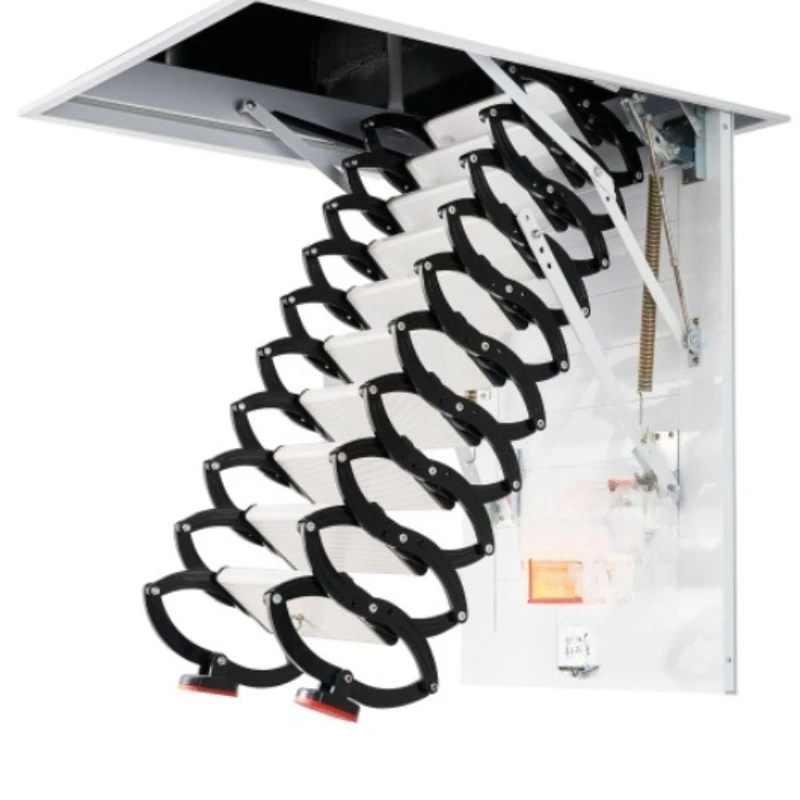 Electric loft telescopic stairs invisible manual stretching household indoor villa duplex automatic folding elevator