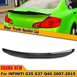 Rear Trunk Spoiler Lip Wing Splitter Duckbill Trim Flap Lid For Infiniti G37 G35 Q40 2007-2015 4 Door Sedan