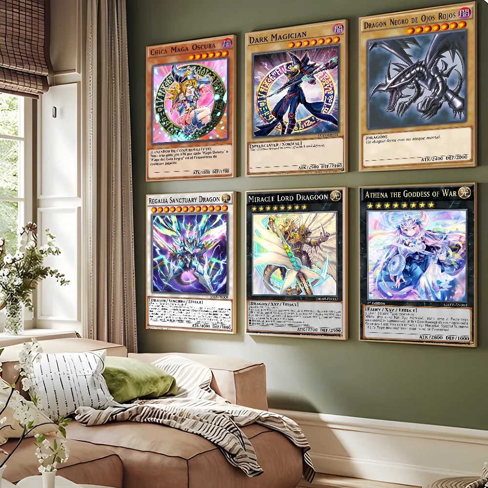 

Yu-Gi-Oh Cards DIY Sticky Poster Vintage Room Bar Cafe Decor Home Decor