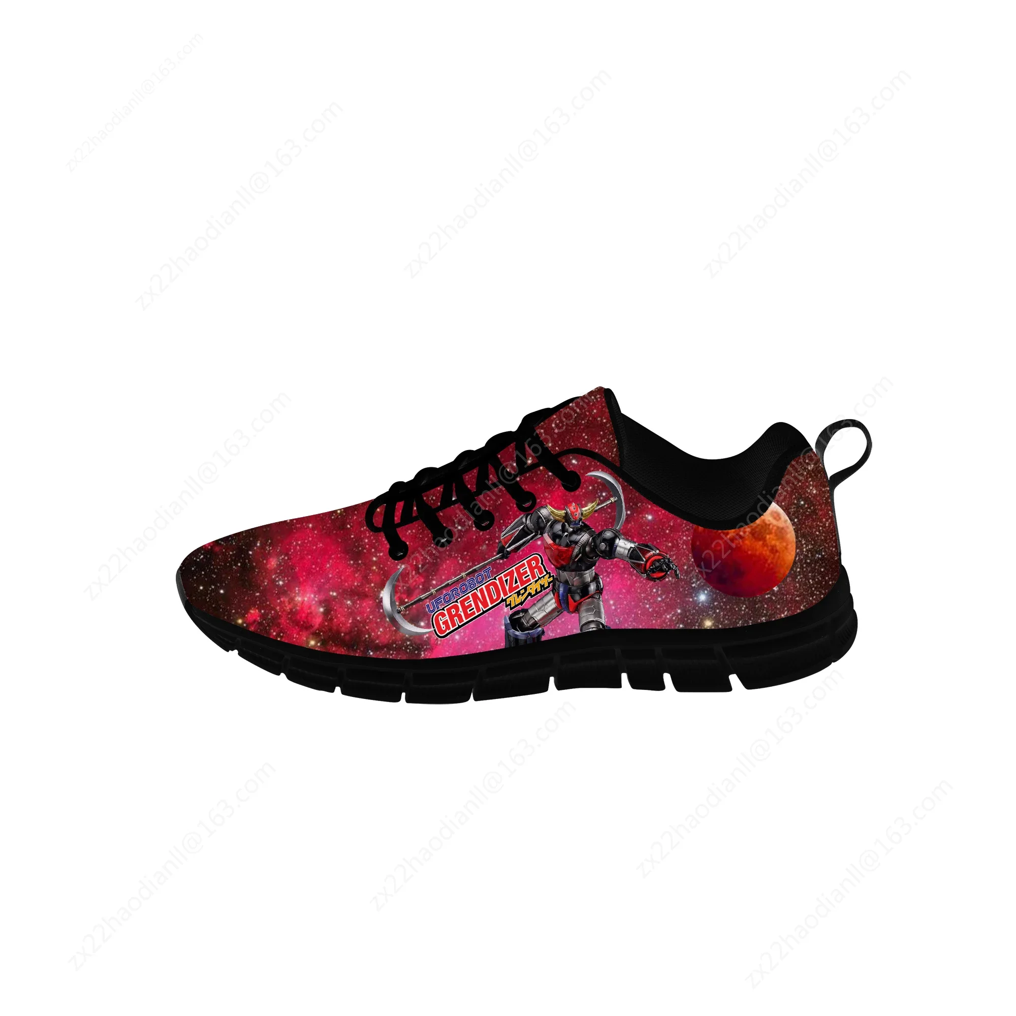 Japanese Anime UFO Robot Grendizer Sneakers Mens Womens Teenager Casual Cloth Shoes Canvas 3D print Cosplay Lightweight shoe