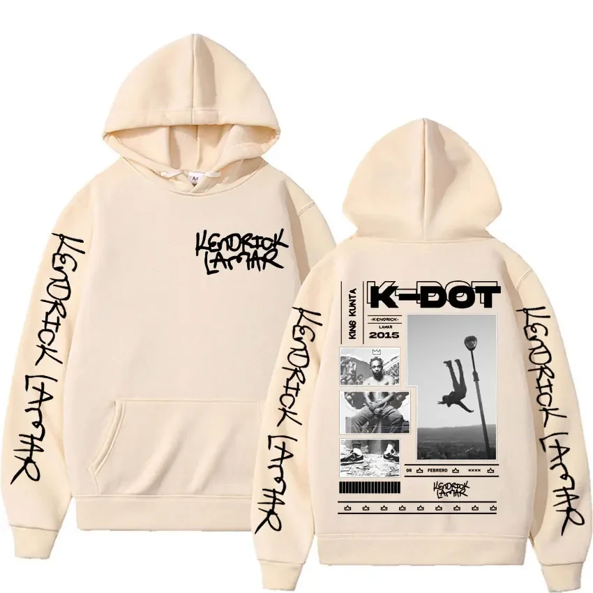 Raper Kendrick Lamar King Kunta Cover Bluzy Męskie Odzież Harajuku Vintage Gothic Bluza Unisex Casual Fleece Cozy Hooded