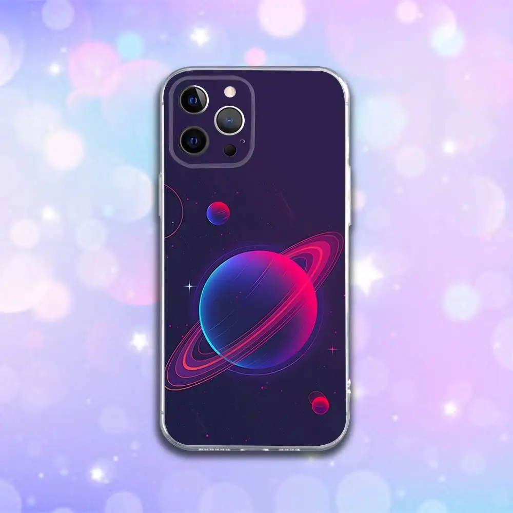 حافظة هاتف مون جالاكسي يونيفرس لهاتف آيفون 17,16,15,14,13,12,11 Pro,Max,Plus,X,XS,XR,SE4,E غطاء ناعم شفاف صغير #4