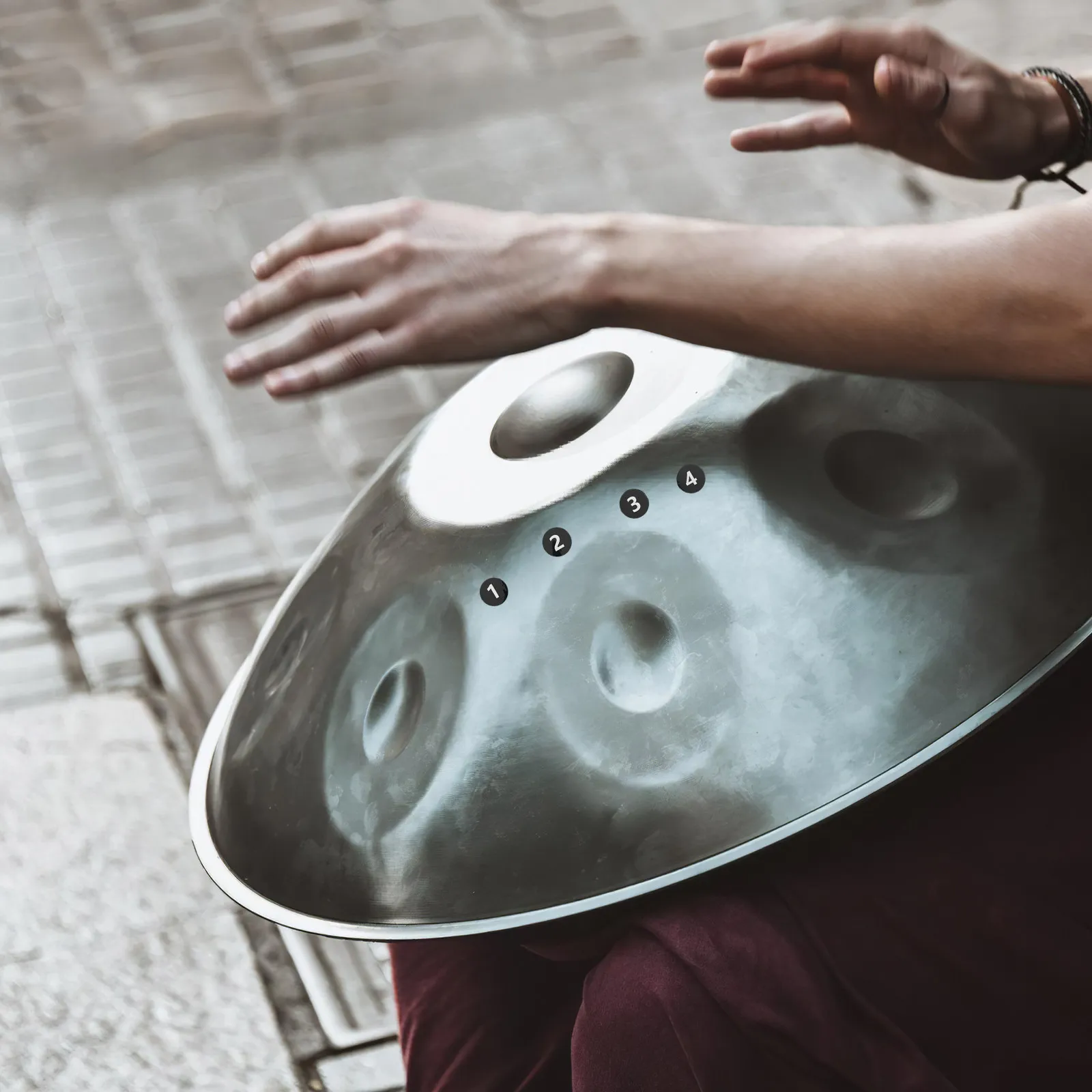 5 Sheets Handpan Drum Scale Stickers Clear White Numbered Ethereal Drum Note Labels Stable Wear Resistant for Teaching Practice